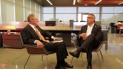 Watch this extended interview with OSU President Burns Hargis and CEO and President of W&W | AFCO Steel, Rick Cooper talking about the Bert Cooper Engineering Lab. (posted 10/31/16)