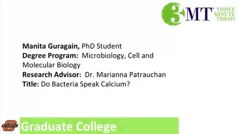 Thumbnail for entry 3 Minute Thesis: Manita Guragain