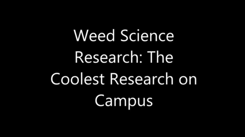 Thumbnail for entry Weed Science: The Coolest Research on Campus