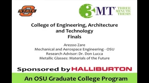 Thumbnail for 3 Minute Thesis - Arezoo Zare