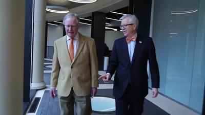 Oklahoma State University President Burns Hargis introduces us to the new home for the Spears School of Business...