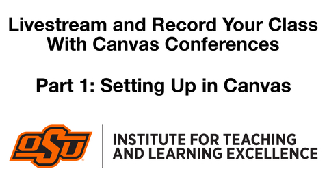 Thumbnail for Livestream and Record with Conferences - Part 1