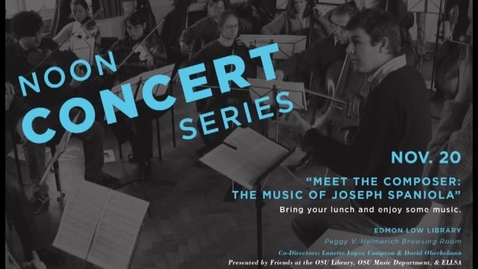 Thumbnail for Noon Concert Series: Nov. 20