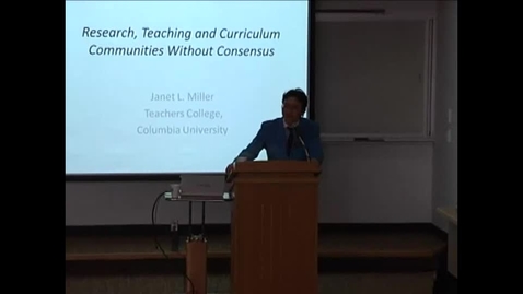 Thumbnail for entry OSU Curriculum Studies Project Lecture presented by Janet Miller