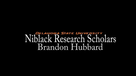 Thumbnail for entry Brandon Hubbard - Niblack Research Scholars 2013-14