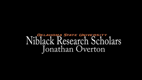 Thumbnail for entry Jonathan Overton - Niblack Research Scholars 2013-14