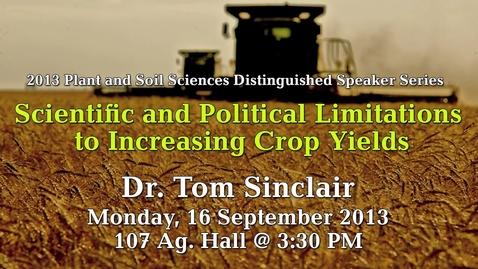 Thumbnail for Scientific and Political Limitations to Increasing Crop Yields