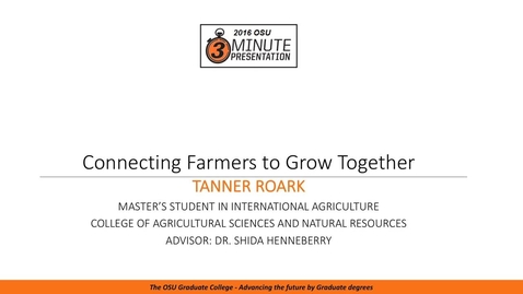 Thumbnail for 2016 OSU 3MP Finals Presentation Tanner Roark