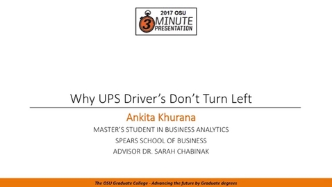 Thumbnail for 2017 3MP Finals - Why UPS Driver’s Don’t Turn Left