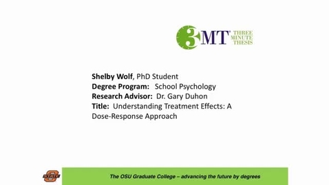 Thumbnail for 2016 OSU 3MTâ Finals Presentation: Shelby Wolf