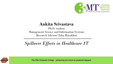 Thumbnail for entry 2018 3 Minute Thesis Finals: Ankita Srivastava