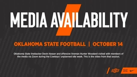 Thumbnail for 10/19/20 Cowboy Football: OSU Players Devin Harper and Hunter Woodard Address the Media