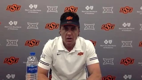 Thumbnail for entry 11/9/20 Cowboy Football:  OSU Cowboy Football Head Coach Mike Gundy, Defensive Coordinator Jim Knowles, and Players Addresses the Media Following the Win Against KSU