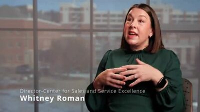 Whitney Roman speaks about the Center for Sales and Service Excellence, her journey into the role of sales and teaching, the skills of sales, and her vision for the future of the program
