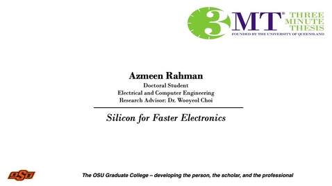 Thumbnail for entry 2022 3MT Finalist Azmeen Rahman