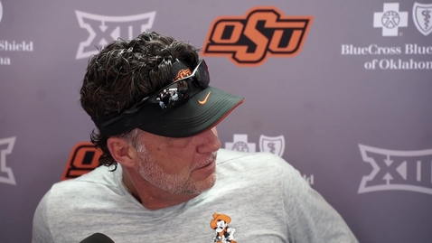 Thumbnail for entry Spring Football:  Mike Gundy April 3 Press Conference