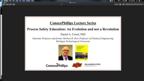 Thumbnail for entry Process Safety Education: An Evolution and not a Revolution