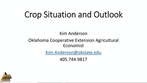 Thumbnail for Crop Situtaion and Outlook