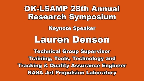 Thumbnail for entry OK-LSAMP 28th Annual Research Symposium