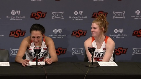 Thumbnail for 01/28/19 Cowgirl Basketball: Texas Tech Postgame Press Conference Braxtin Miller and Vivian Gray