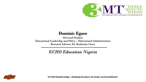 Thumbnail for 2022 3MT Finalist Dominic Egure
