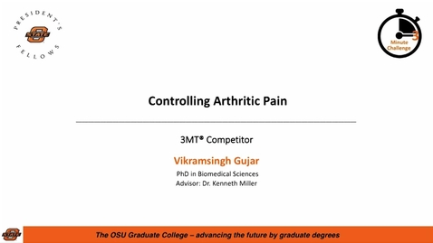 Thumbnail for entry 2018 3MC Finals - Controlling Arthritic Pain