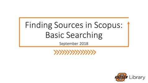 Thumbnail for entry Finding Sources in Scopus: Basic Searching