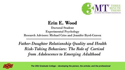 Thumbnail for entry Erin Wood: 3MT Graduate College