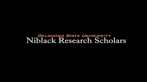 Thumbnail for entry Sage Becker, 2017-18 Niblack Research Scholar