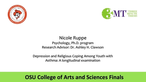 Thumbnail for entry Nicole Ruppe: CAS 3MT Graduate Finals