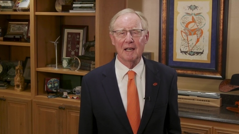 Thumbnail for entry Oklahoma State University President Burns Hargis Statement Regarding the Passing of Boone Pickens