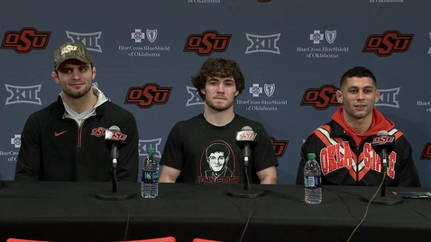 Thumbnail for 2/25/19 Cowboy Wrestling: v Iowa Post-Dual Press Conference Players Address the Media