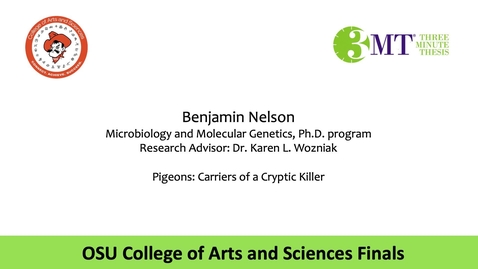 Thumbnail for entry Benjamin Nelson: CAS 3MT Graduate Finals