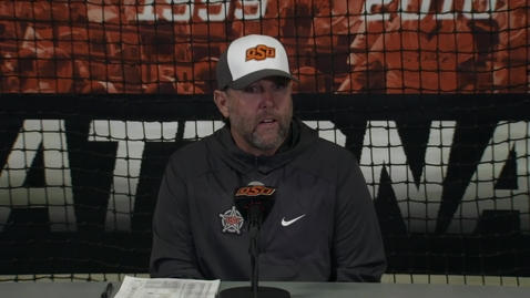 Thumbnail for entry 02/05/19 Cowgirl Softball:  Kenny Gajewski Speaks to the Media