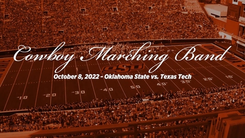 Thumbnail for entry Cowboy Marching Band Performs at OSU/Texas Tech