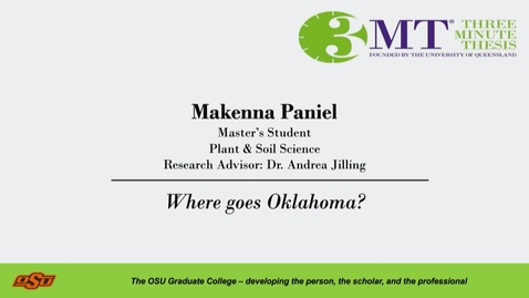 Thumbnail for Fall 2021 3MT Finalist: Makenna Paniel