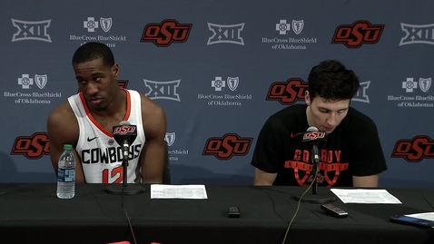 Thumbnail for 02/15/19 Cowboy Basketball: Texas Tech Postgame Press Conference Lindy Waters II and Cameron McGriff