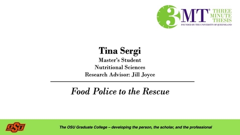 Thumbnail for Tina Sergi: 3MT Graduate College
