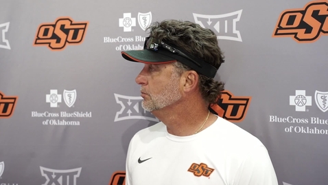 Thumbnail for entry Spring Football:  Mike Gundy Speaks to Media