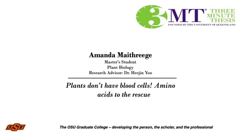 Thumbnail for 2022 3MT Finalist Amanda Maithreege