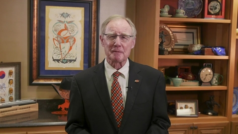 Thumbnail for Message from Oklahoma State University President Burns Hargis