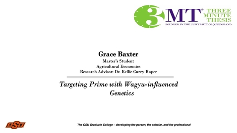 Thumbnail for 2022 3MT Finalist Grace Baxter