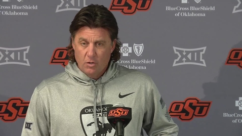 Thumbnail for entry 11/12/19 Cowboy Football: OSU/Kansas Preview Gundy Speaks to the Media