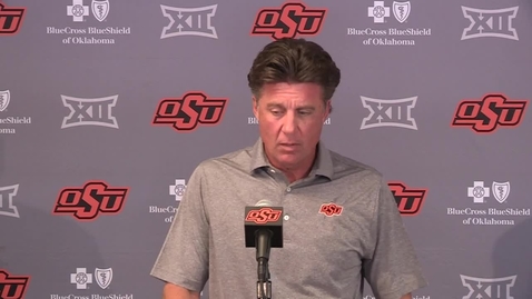 Thumbnail for entry 9/27/21:  Mike Gundy Previews OSU/Baylor