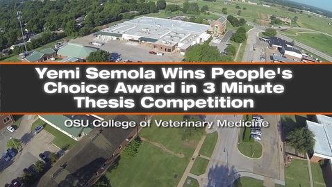 Thumbnail for Semola Wins the People's Choice Award in Vet Med 3 Minute Thesis Competition