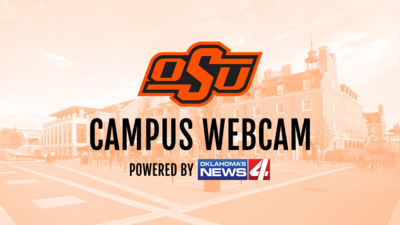 Take a live look at Library Lawn on the OSU Stillwater campus.  Camera courtesy KFOR-TV, Oklahoma's News 4