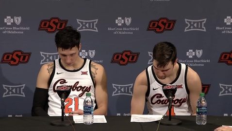 Thumbnail for entry 01/28/19 Cowboy Basketball: South Carolina Postgame Press Conference Lindy Waters II and Thomas Dziagwa