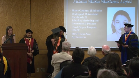 Thumbnail for Master of International Agriculture Program Hooding Commencement Ceremony: Spring 2018 