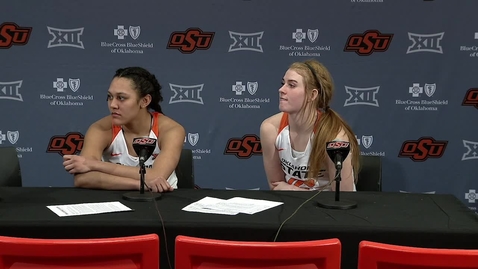 Thumbnail for 02/01/18 Cowgirl Basketball: Baylor Postgame Press Conference Braxtin Miller and Vivian Gray