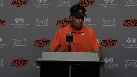 Thumbnail for entry 9/4/21:  Mike Gundy OSU/Missouri State Postgame Comments